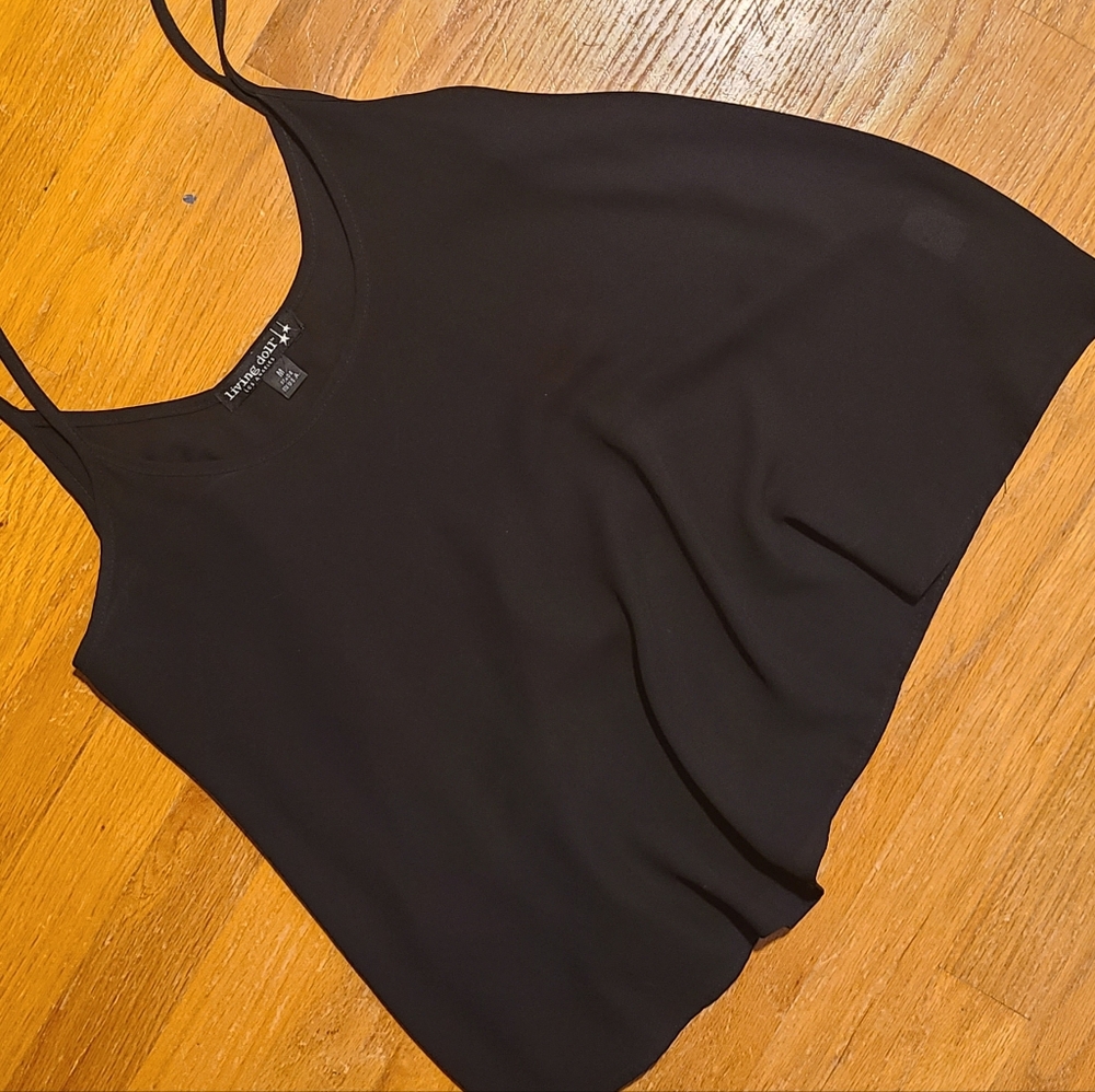 Living Doll Black Sleeveless Camisole